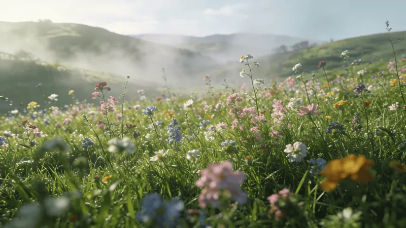 Soft Pastel Spring Landscape
