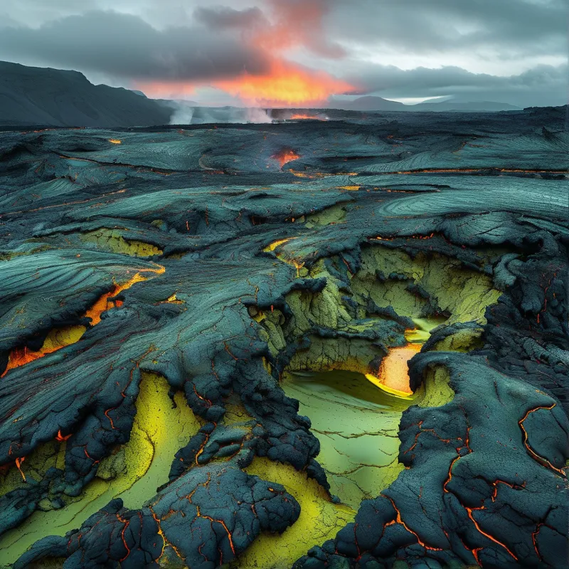 Volcanic Eruption Scene
