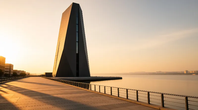 Waterfront Tower at Sunset