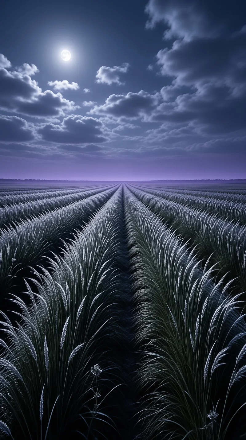 Moonlit Wheat Field