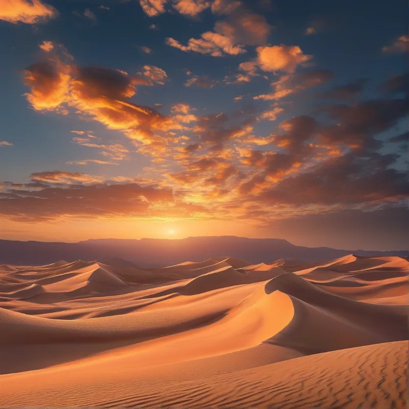 Golden Desert Sunset