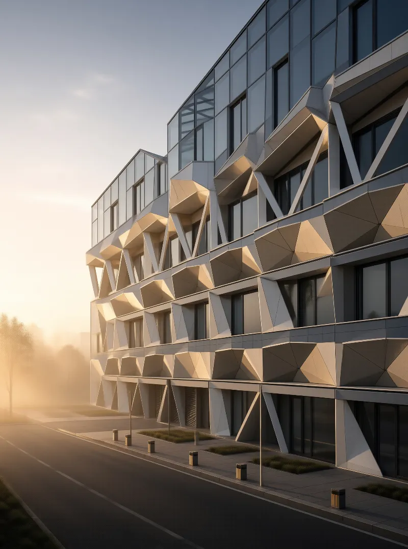 Modern Geometric Building