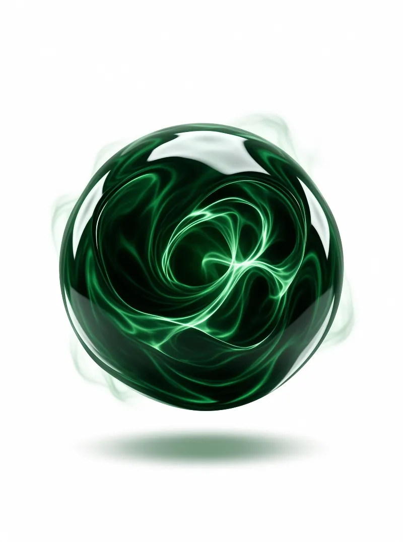 Glowing Green Energy Orb