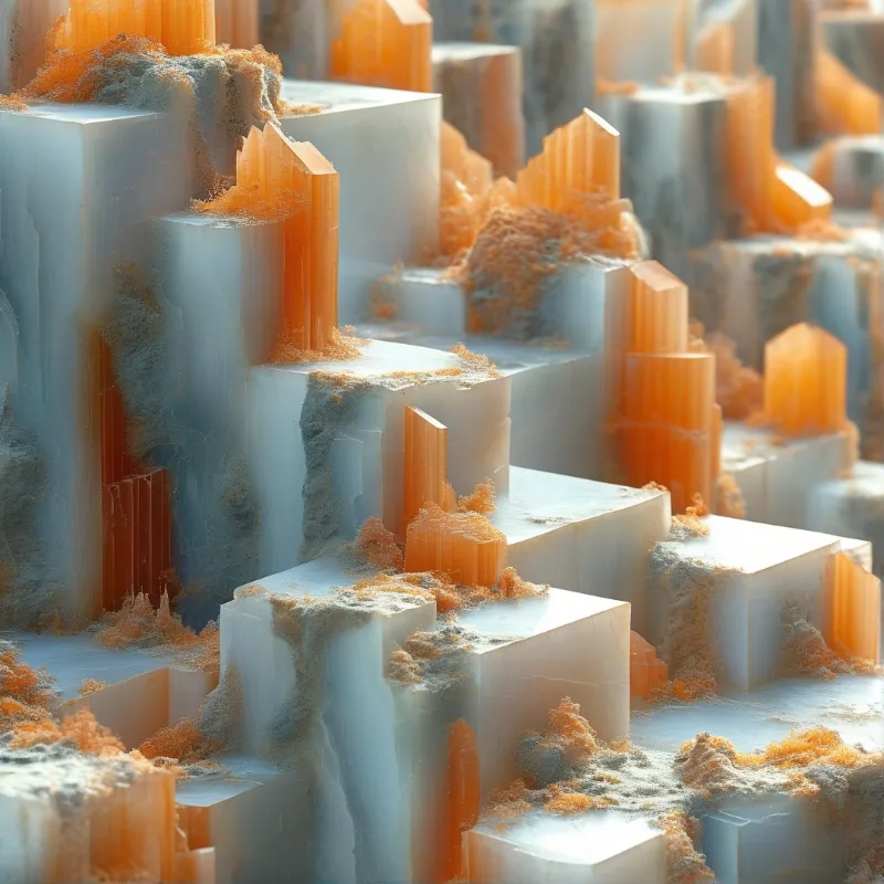 Orange Crystal Formations
