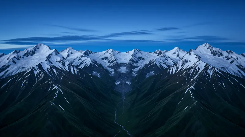 Majestic Snowy Mountain Range