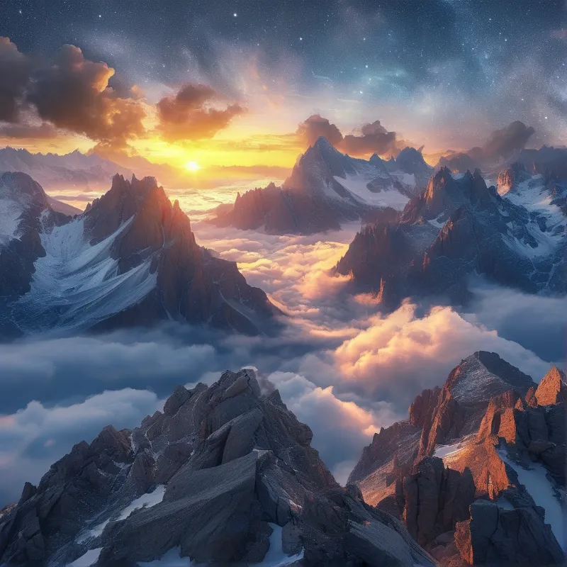 Majestic Mountain Sunrise