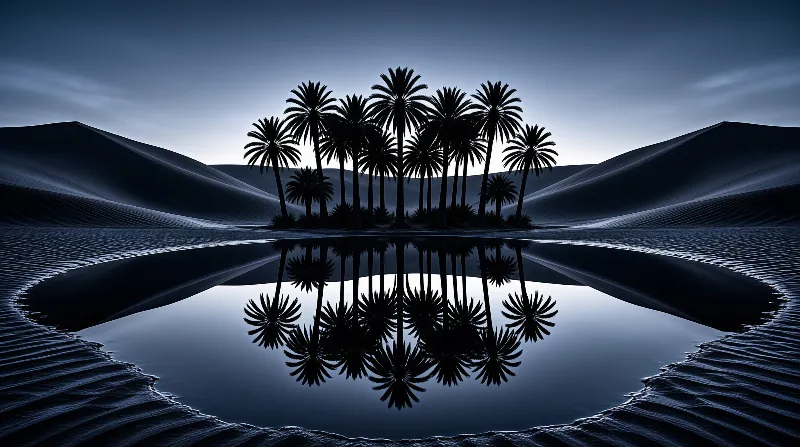Desert Oasis Reflection