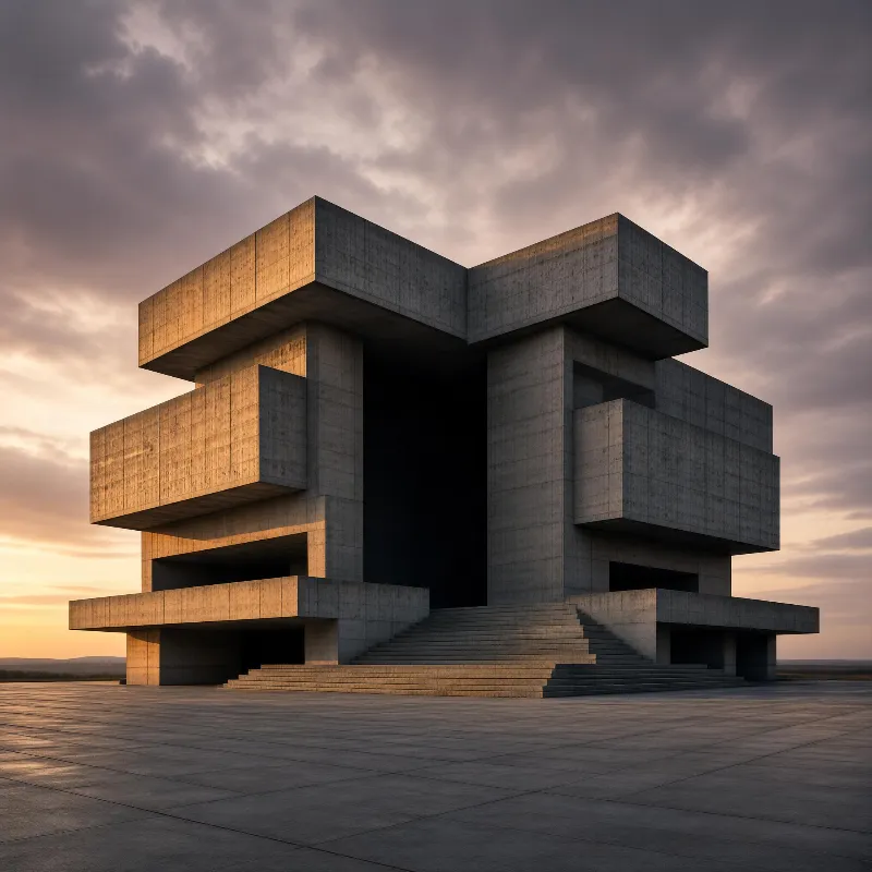Brutalist Concrete Structure