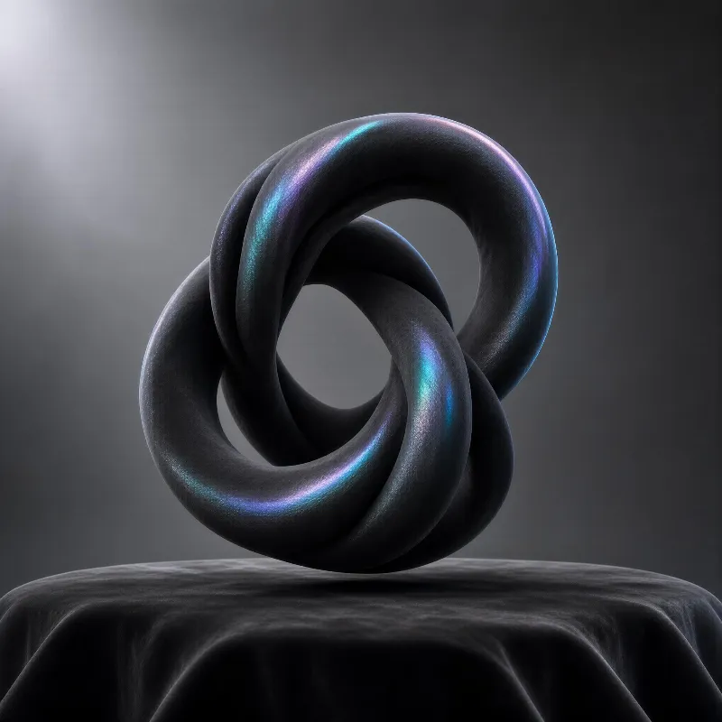 Interwoven Black Sculpture