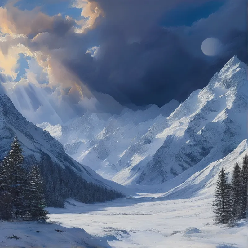 Snowy Mountain Vista