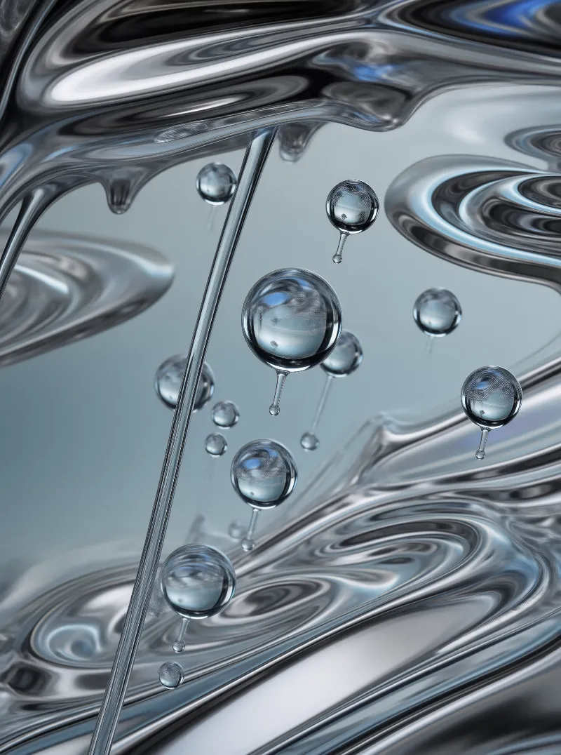 Abstract Liquid Metal Art