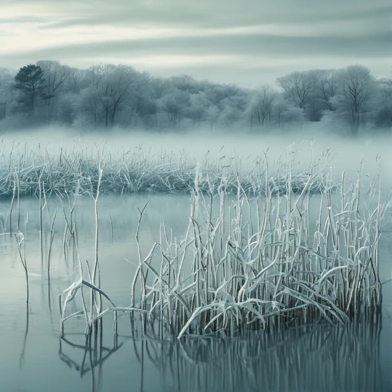 Misty Frozen Marsh