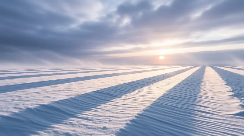 Sunrise on Wind-Sculpted Snow