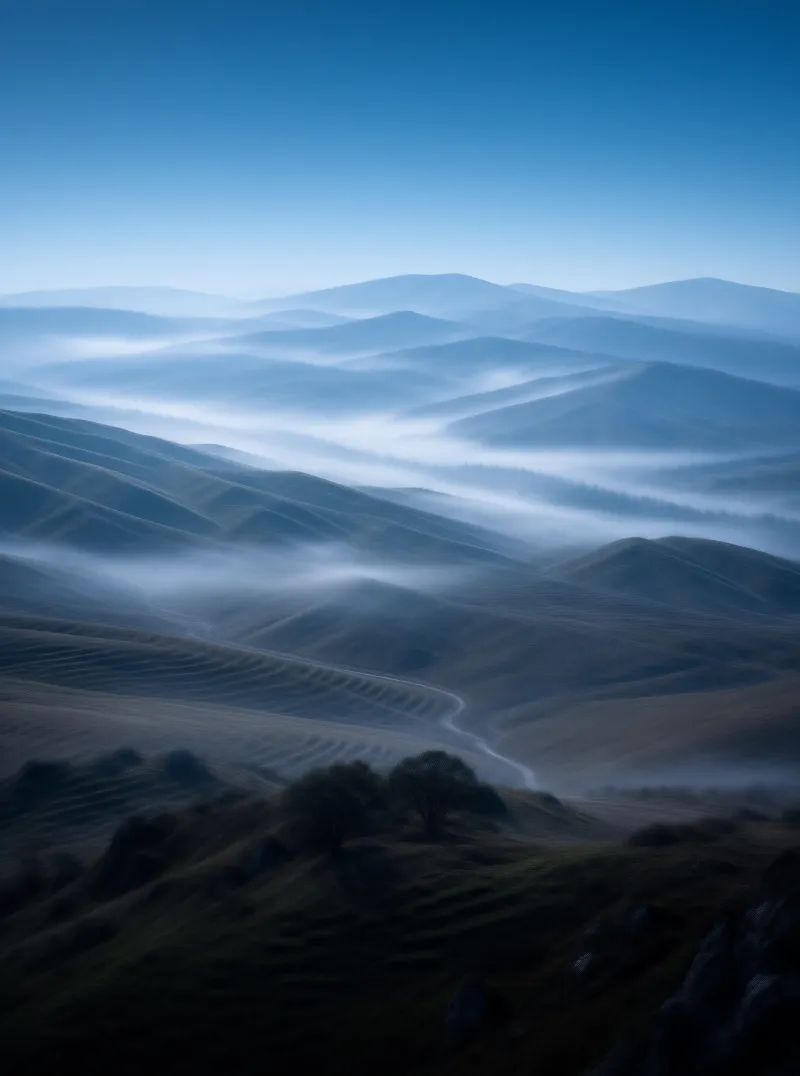 Misty Hills Landscape