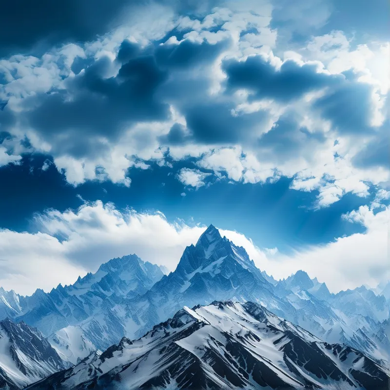 Majestic Snowy Mountains