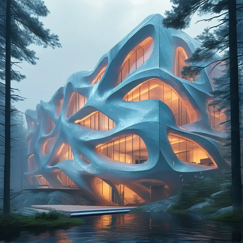 Futuristic Forest Pavilion
