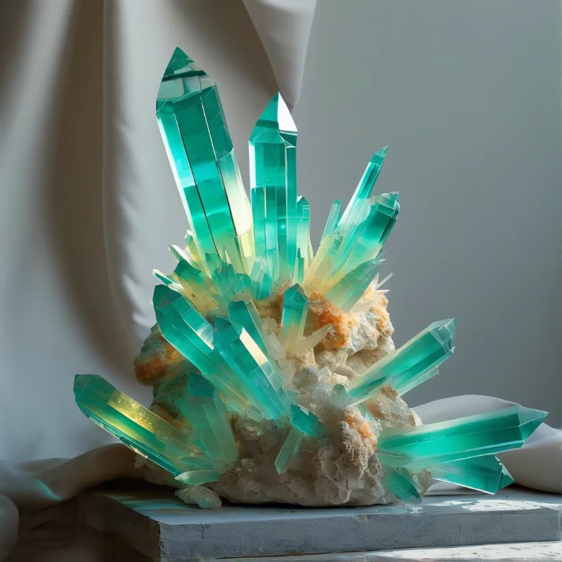 Green Crystal Cluster