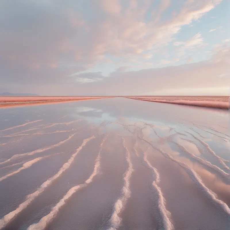 Pink Salt Flat Horizon