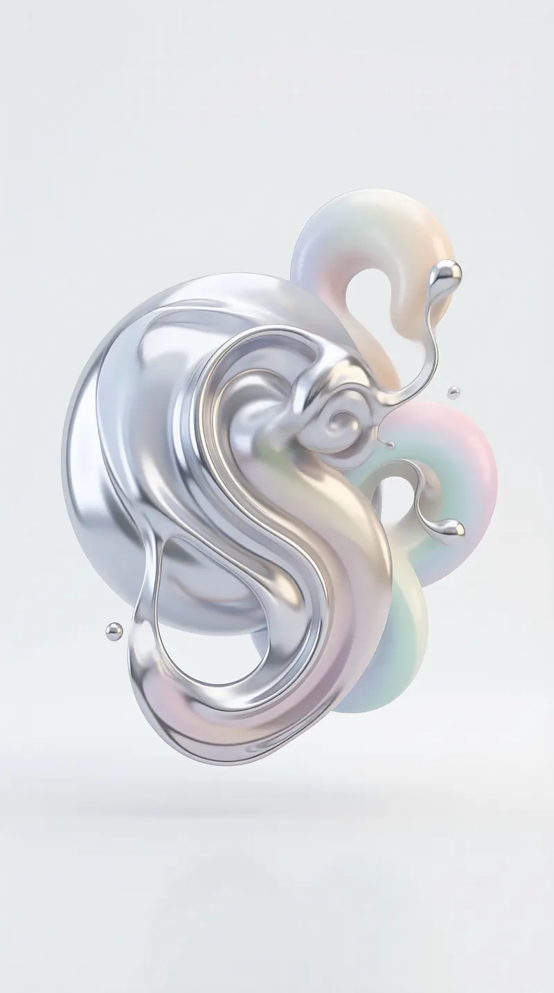 Abstract Liquid Metal Swirls