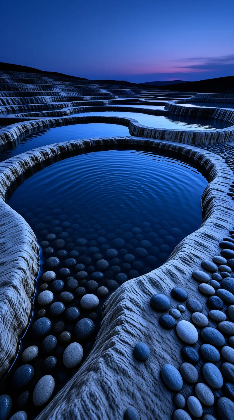Twilight Tiered Pools