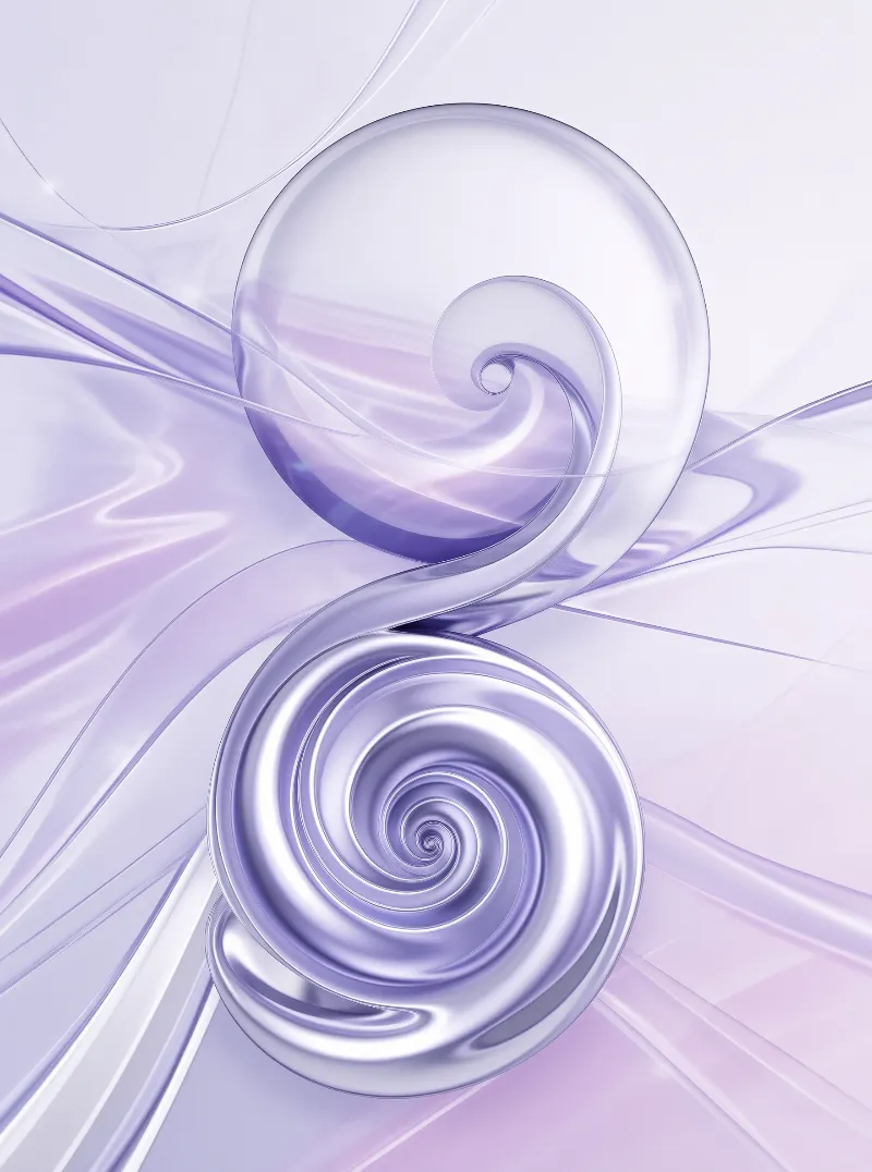 Lavender Glass Swirl Abstract