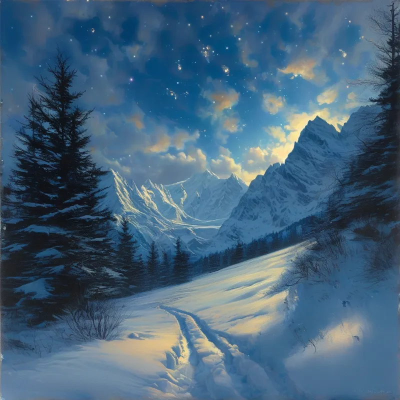 Winter Mountain Landscape