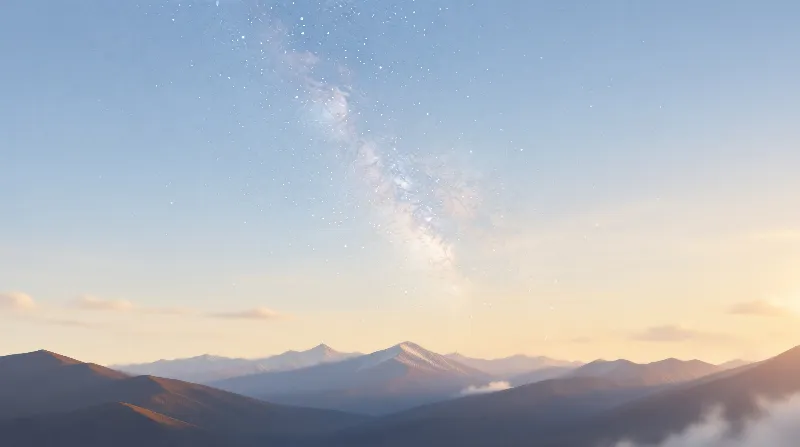 Starry Sky Over Mountains
