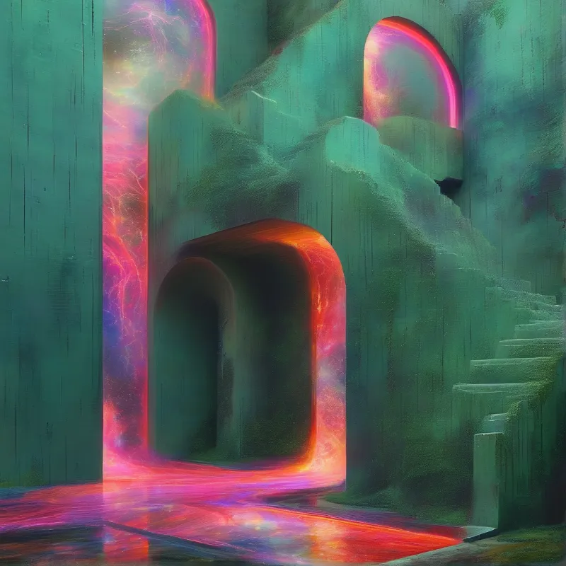 Surreal Glowing Architecture