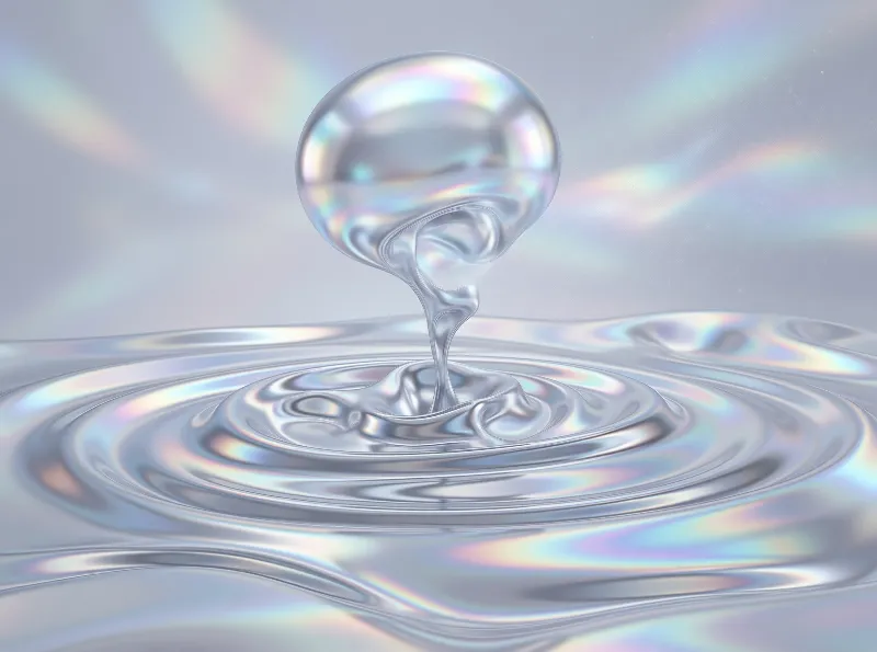Iridescent Liquid Drop