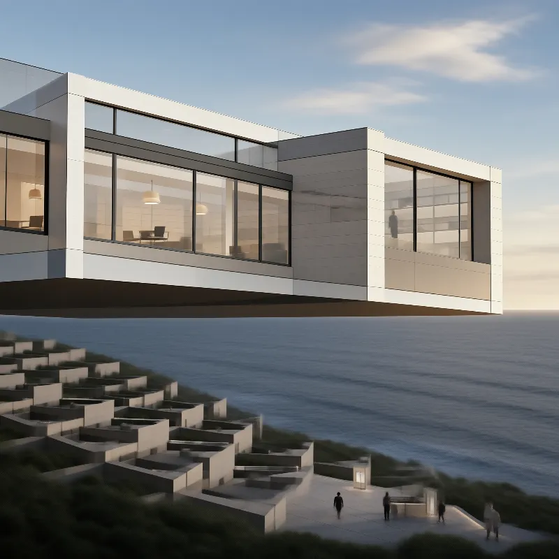 Futuristic Floating Coastal Villa