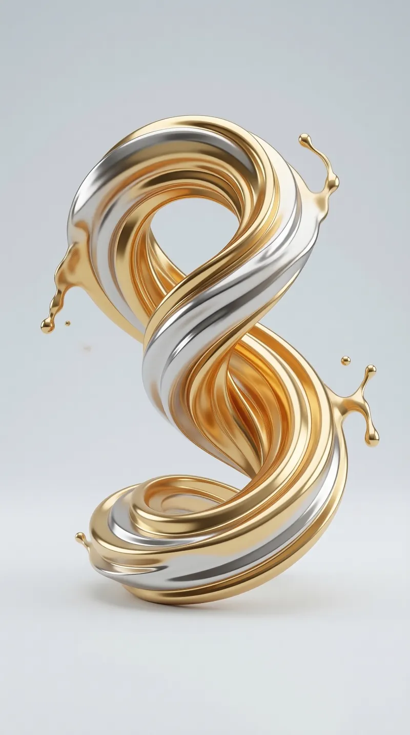 Liquid Gold and Silver Infinity