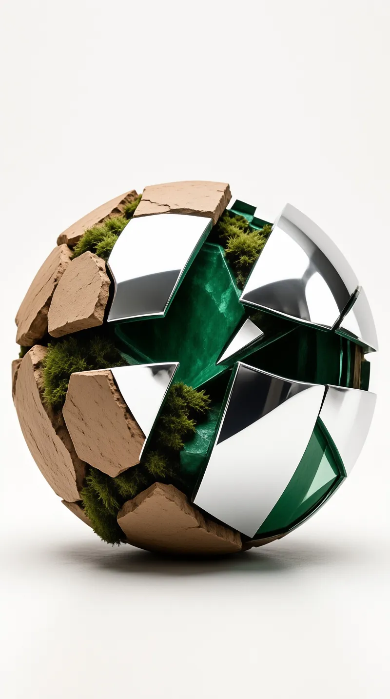 Fractured Sphere — Material Fusion Study