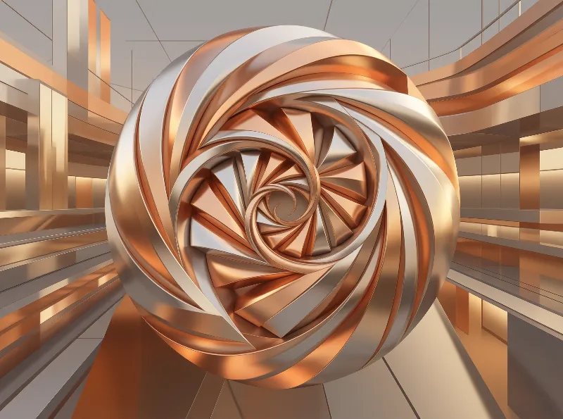 Metallic Spiral Sphere