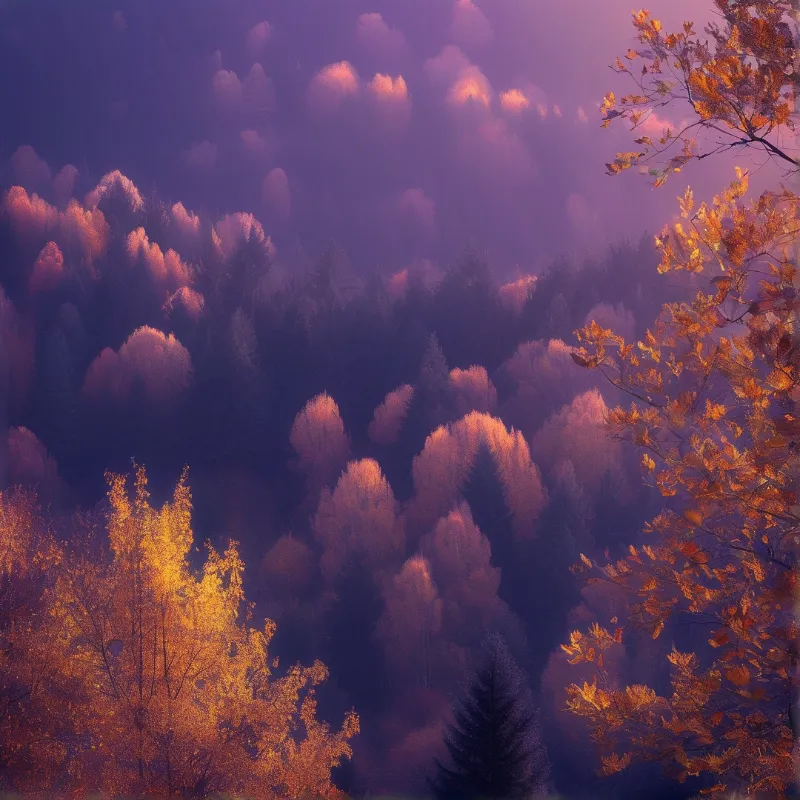 Mystical Purple Forest