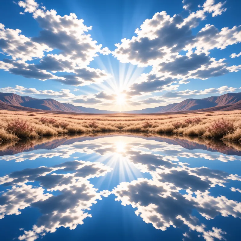 Serene Reflected Valley