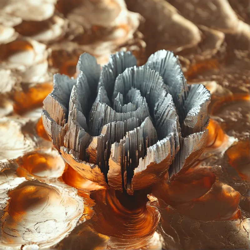Metallic Spiral Bloom