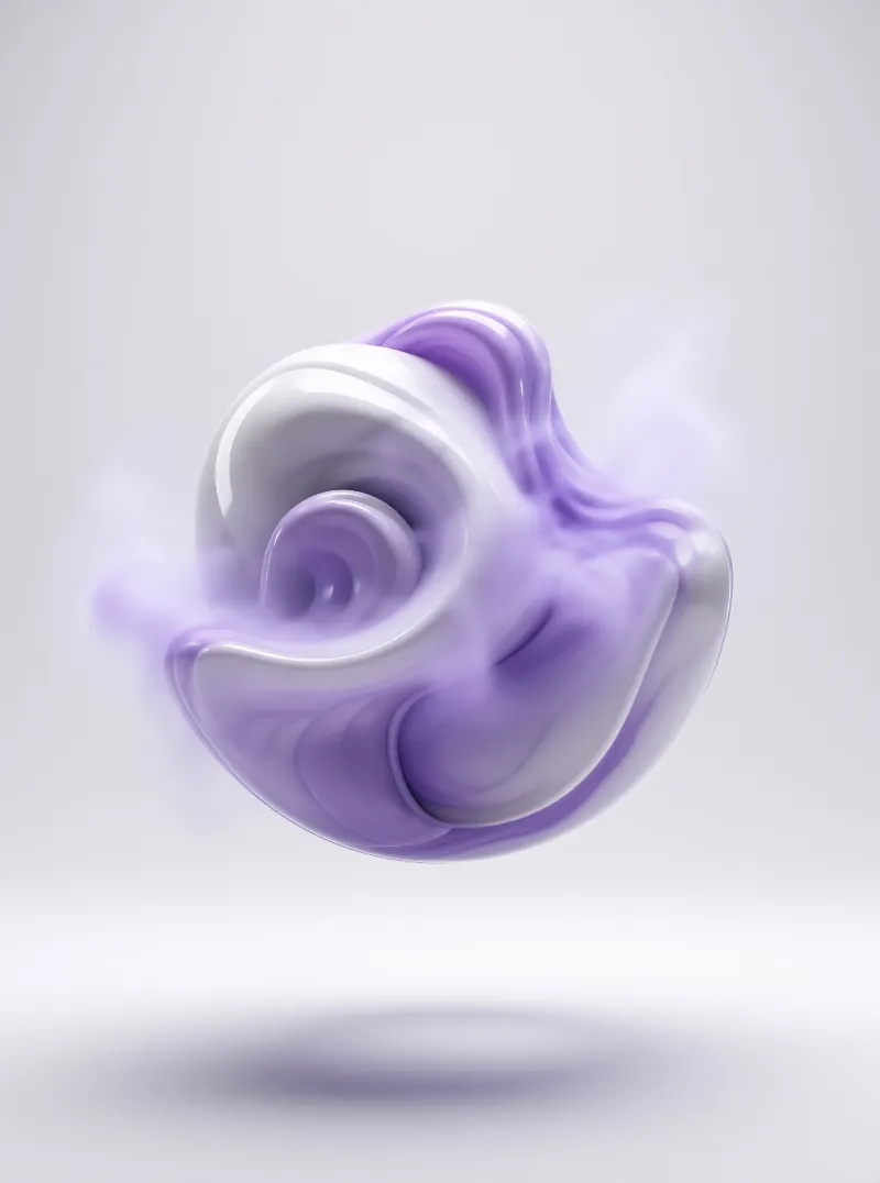 Abstract Purple Fluid Spiral