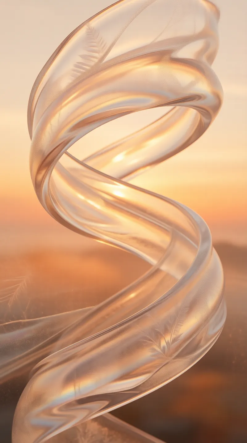 Spiral Feathery Ribbon