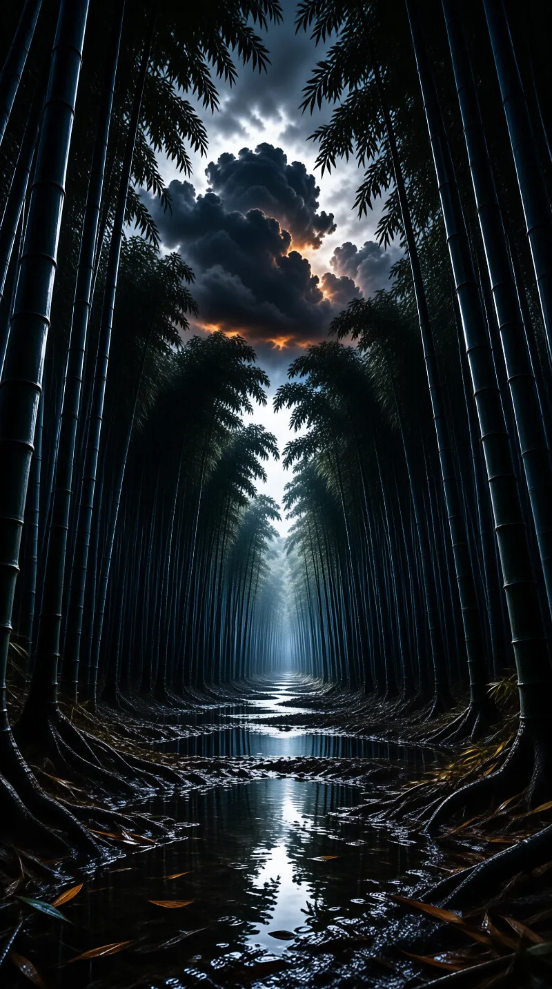 Mystical Bamboo Forest Path