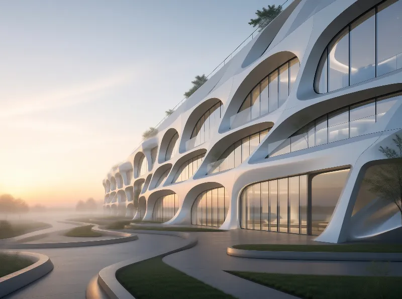 Futuristic Curved Architecture