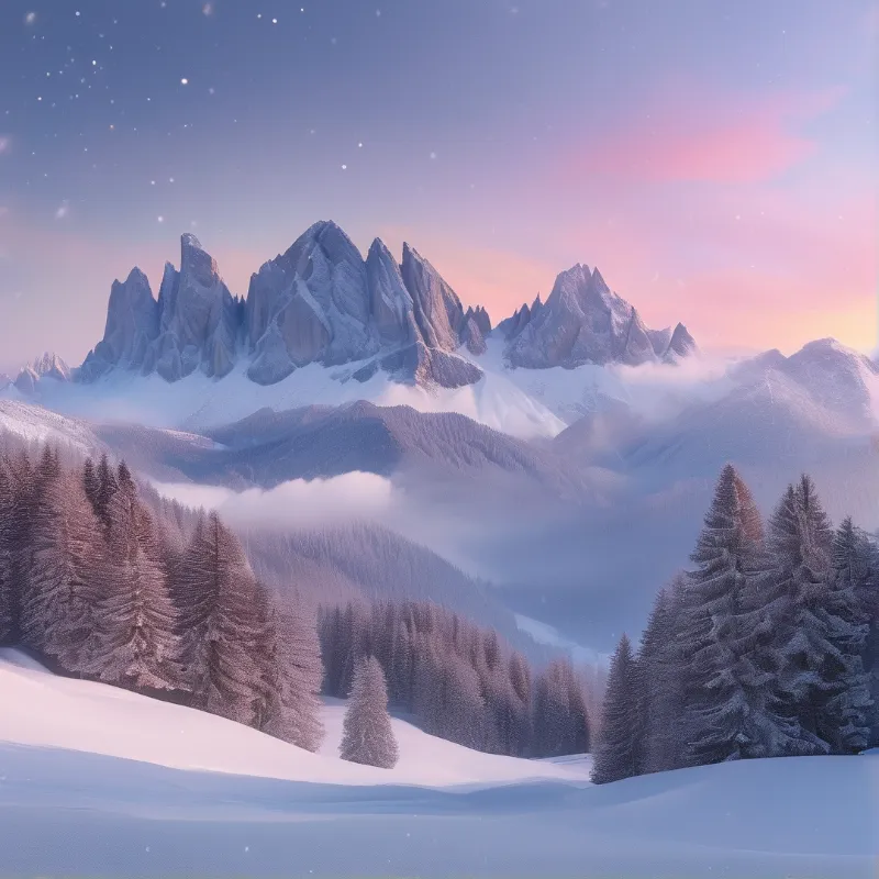 Winter Mountain Landscape
