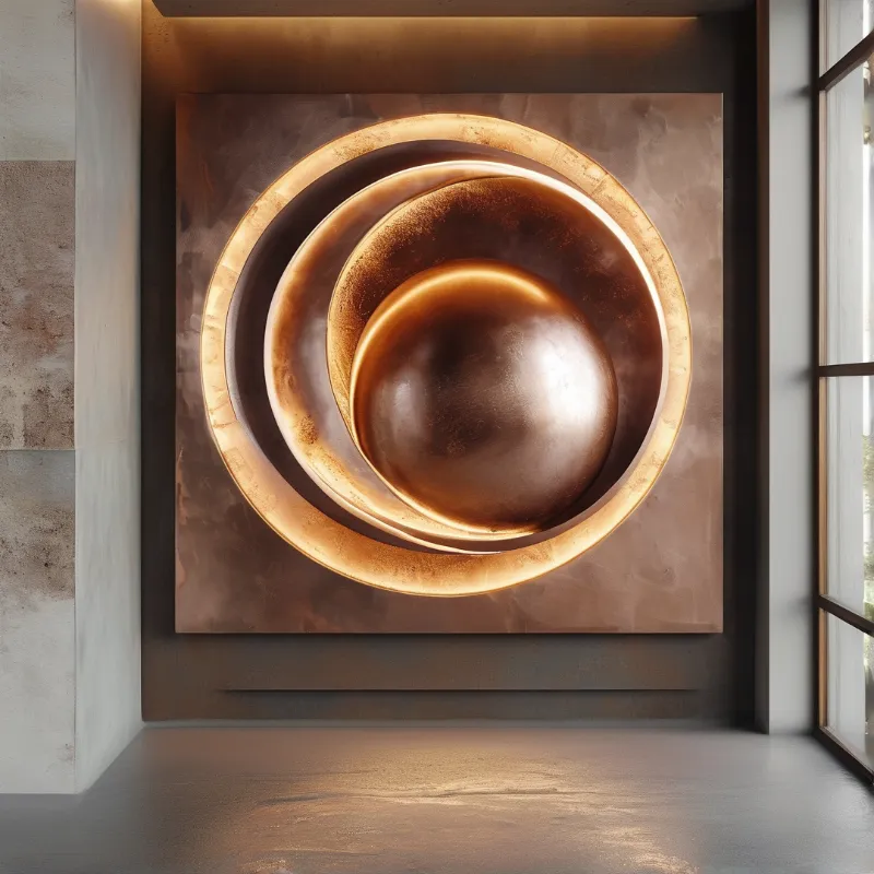 Circular Copper Wall Art
