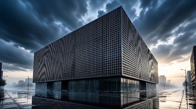 Modernist Cube Building