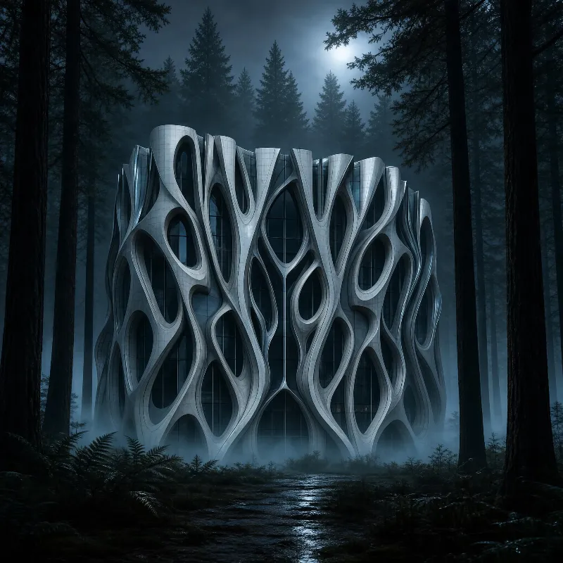 Futuristic Forest Building