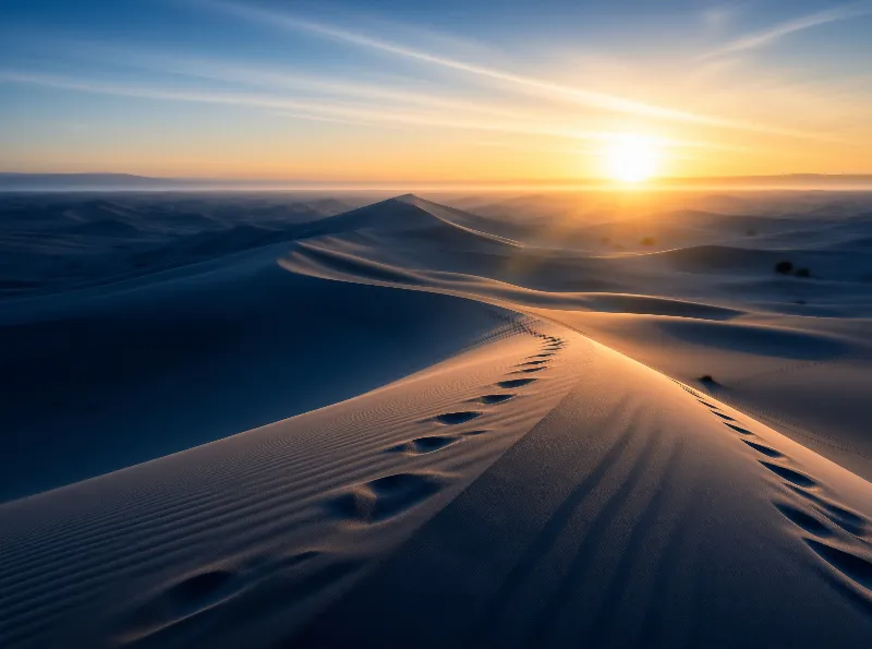 Sunrise over Sand Dunes