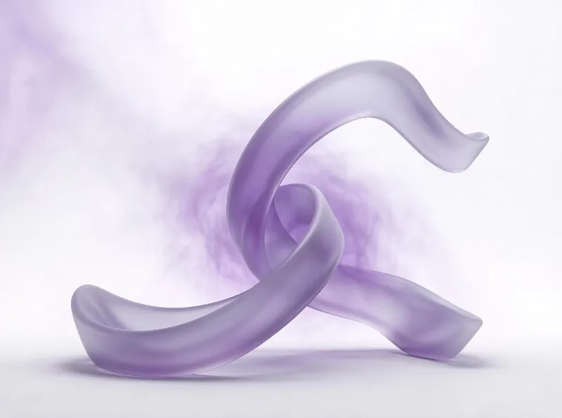 Abstract Purple Ribbon