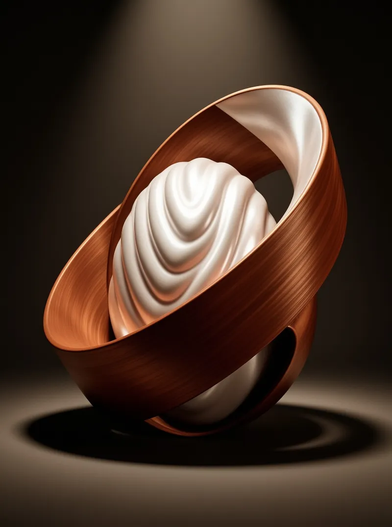 Abstract Wooden Vessel