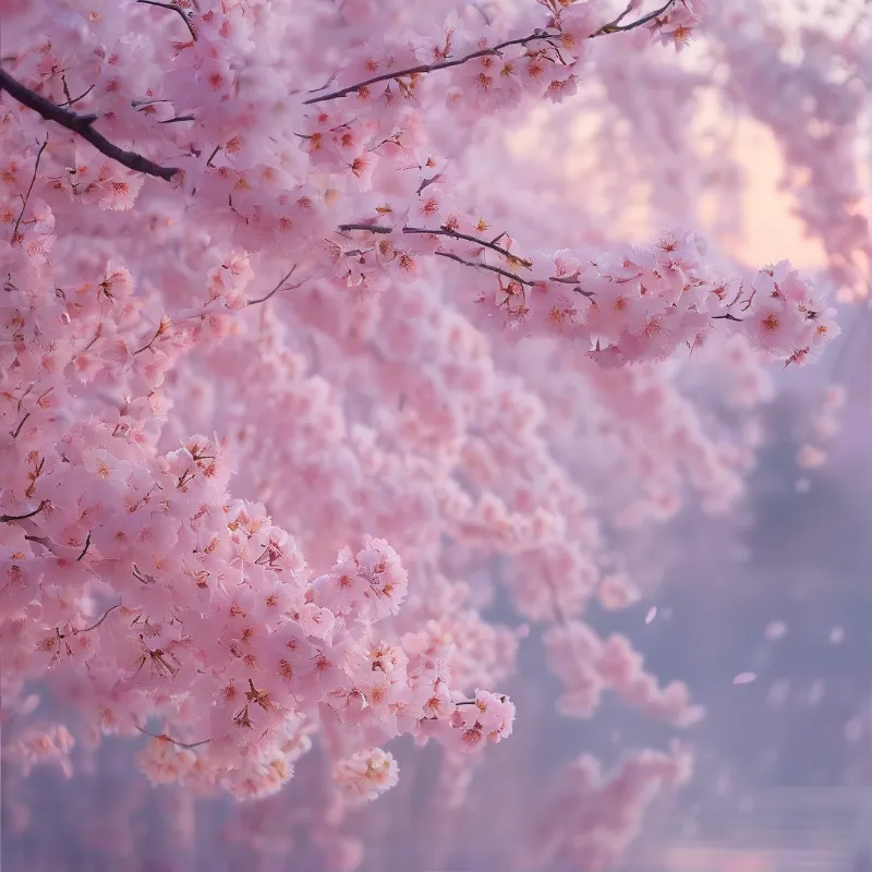 Dreamy Pink Cherry Blossoms