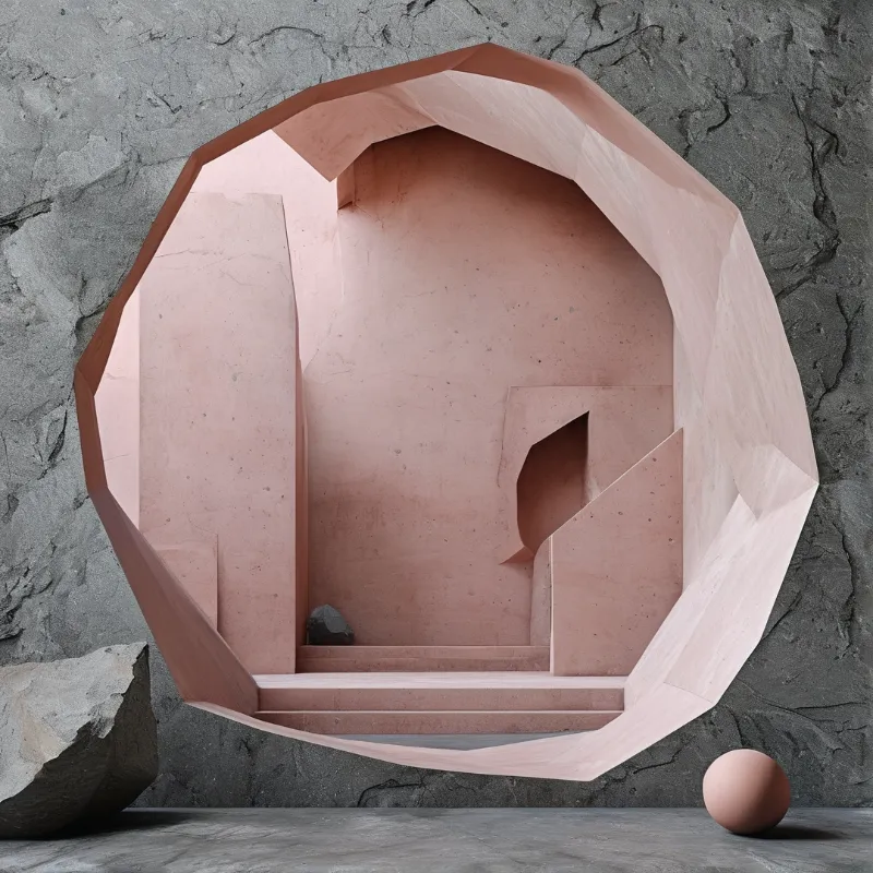 Surreal Pink Architecture