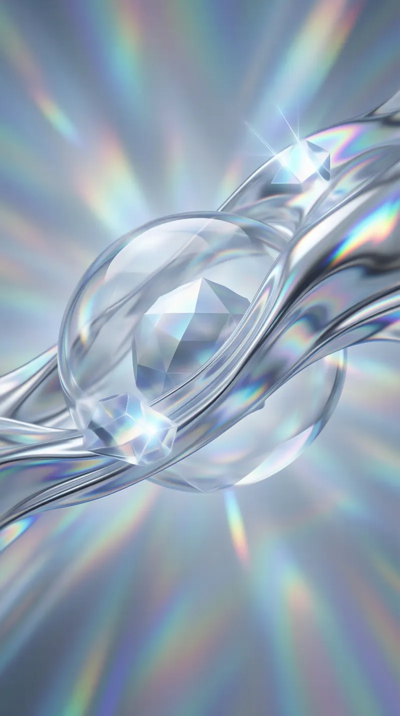 Iridescent Flowing Crystal